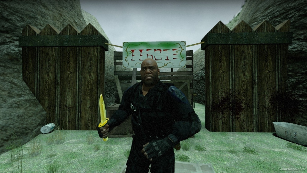 Golden Hunting Knife