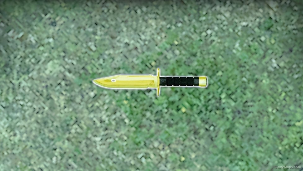 Golden Hunting Knife