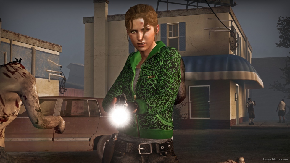 Green And Black Web Zoey Coat With Gloves