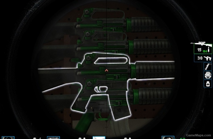 Green and White M16