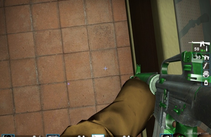 Green and White M16