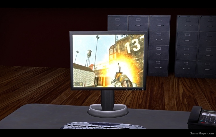 Half Life2 trailer on PC Screen