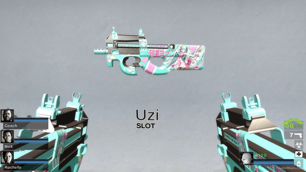 Hatsune Miku Princess CSGO Dual-wielding P90 v2 (smg)