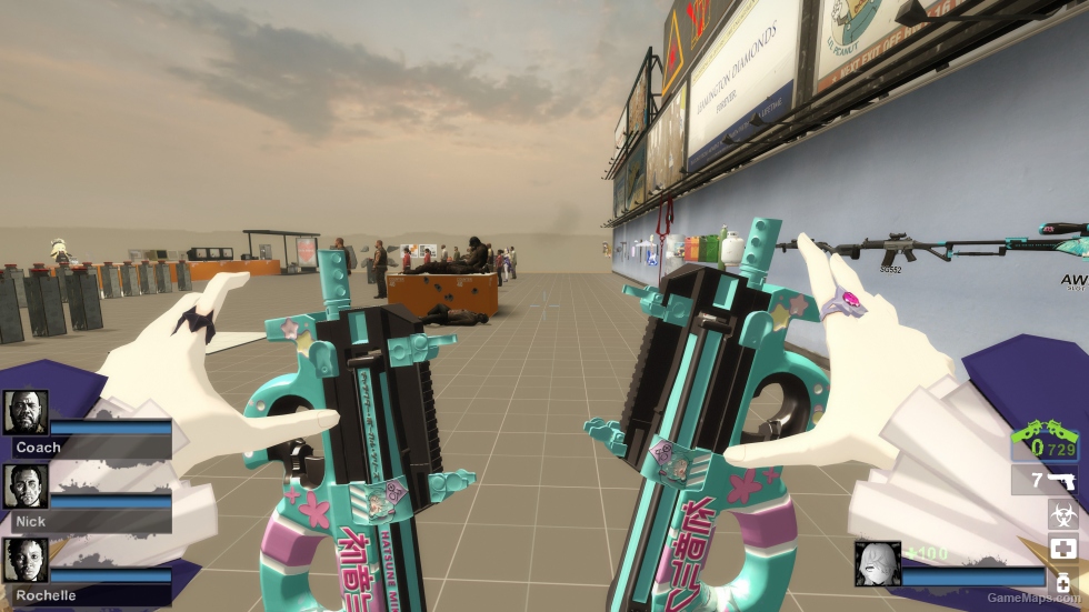 Hatsune Miku Princess CSGO Dual-wielding P90 v2 (smg)