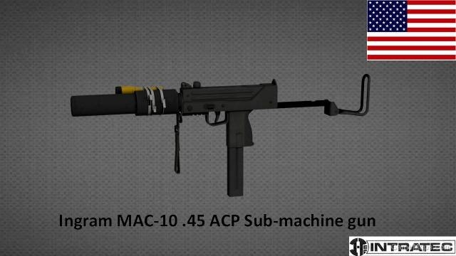 HQ Ingram Mac-10 Unfolded Stock (Silenced SMG)