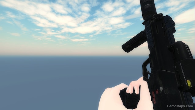 Hyper's HK MP7 with Unfolded iron sights&Eotech sight&an/peq-15