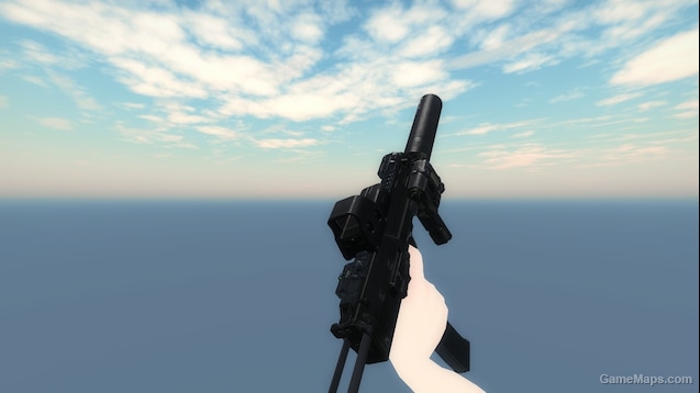 Hyper's HK MP7 with Unfolded iron sights&Eotech sight&an/peq-15