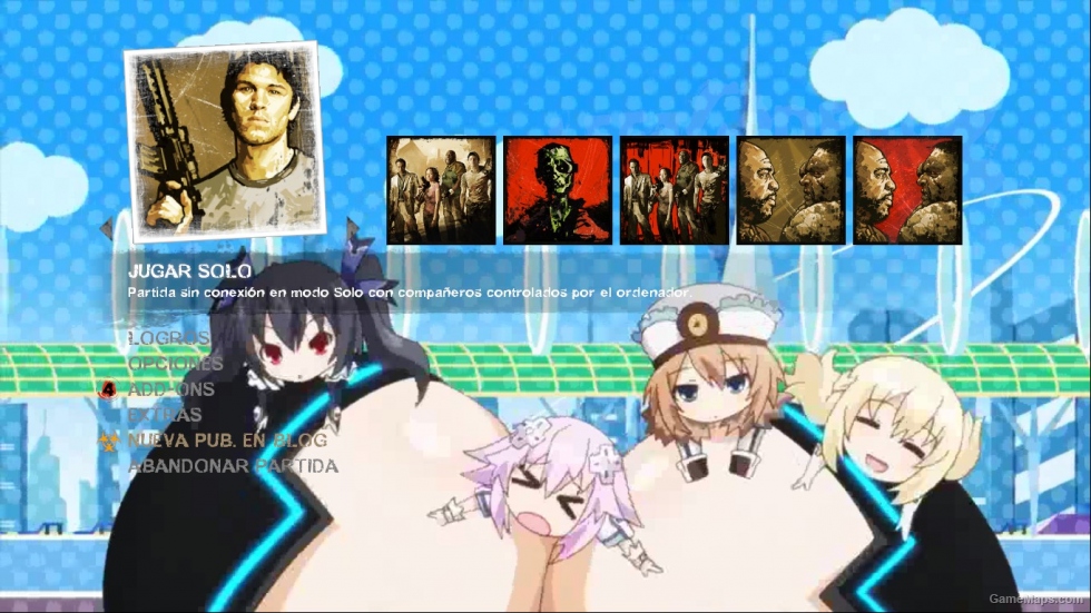 Intro Choujigen Game Neptune The Animation ending to Left 4 Dead 2