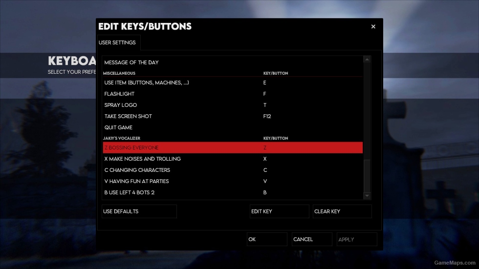 Jakiy's Custom Menu