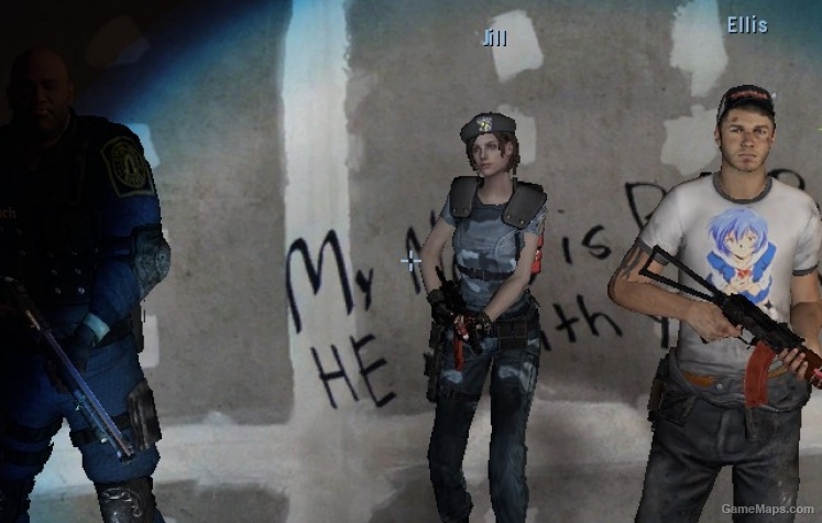 Jill Valentine Blue Camo, Name and Hud Icons
