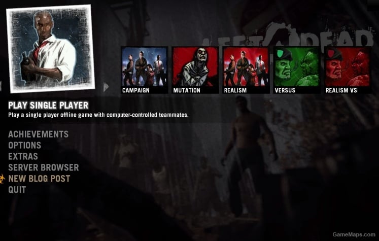 L4D1-themed menu for L4D2