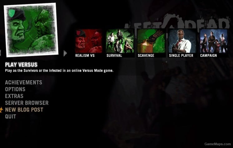 L4D1-themed menu for L4D2