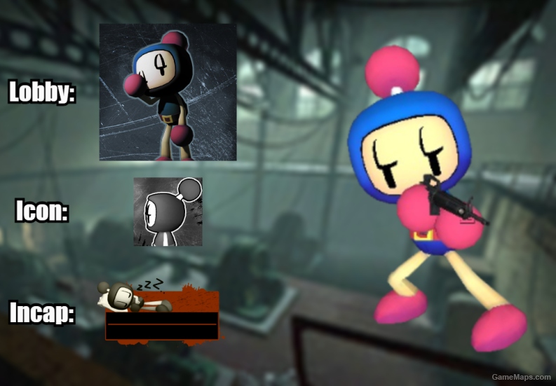L4D1 Survivors replaces Super Bomberman R Characters
