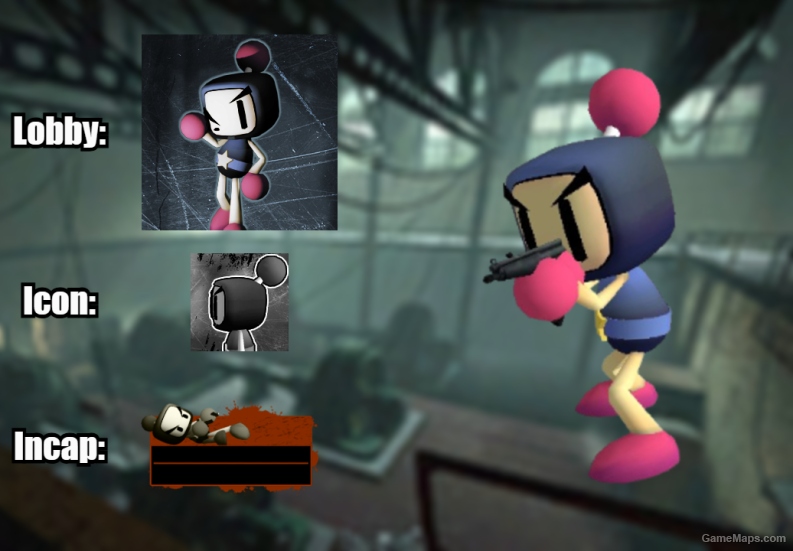 L4D1 Survivors replaces Super Bomberman R Characters
