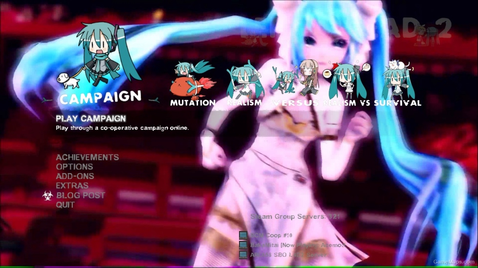 L4D2 Background: Miku Hatsune (MMD~Rather Be)