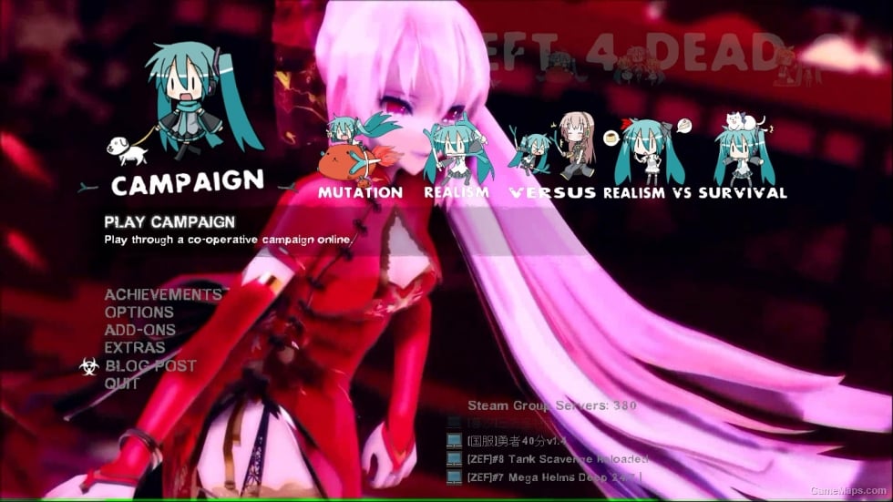 L4D2 Background: Miku Hatsune (MMD~Rather Be)