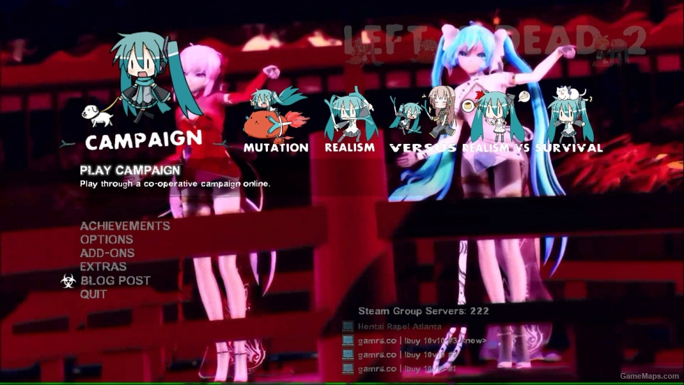 L4D2 Background: Miku Hatsune (MMD~Rather Be)