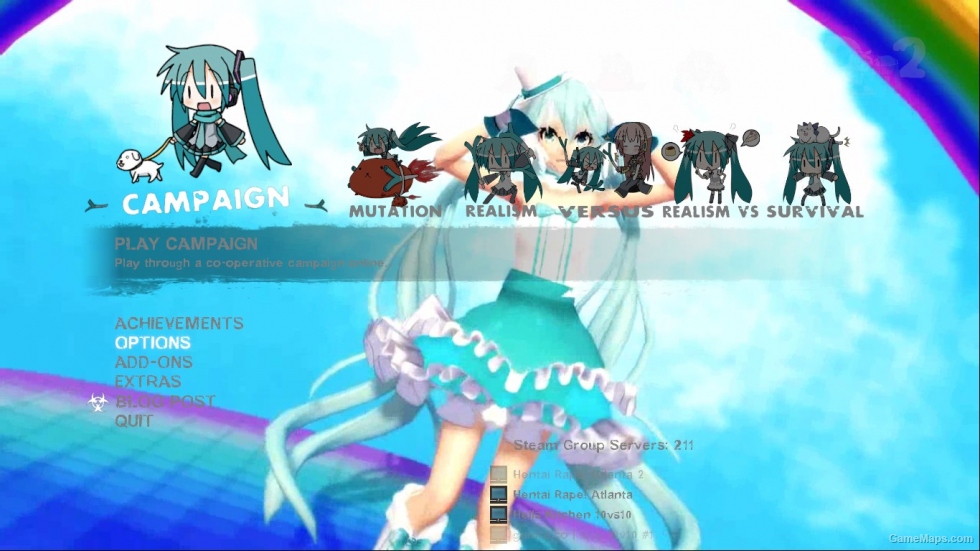L4D2 Background: Miku Hatsune (MMD~PONPONPON)