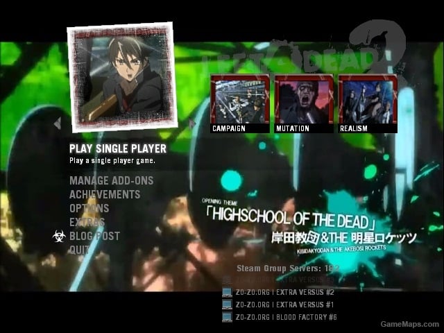 Game Options for Highschool of the Dead 