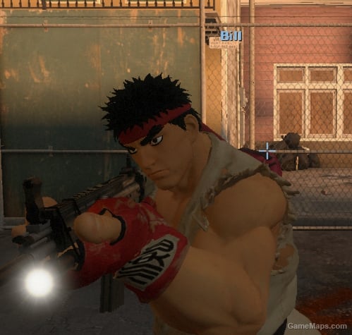 l4d2 ryu from street fighter replace bill original by Tarius [The Aftermath