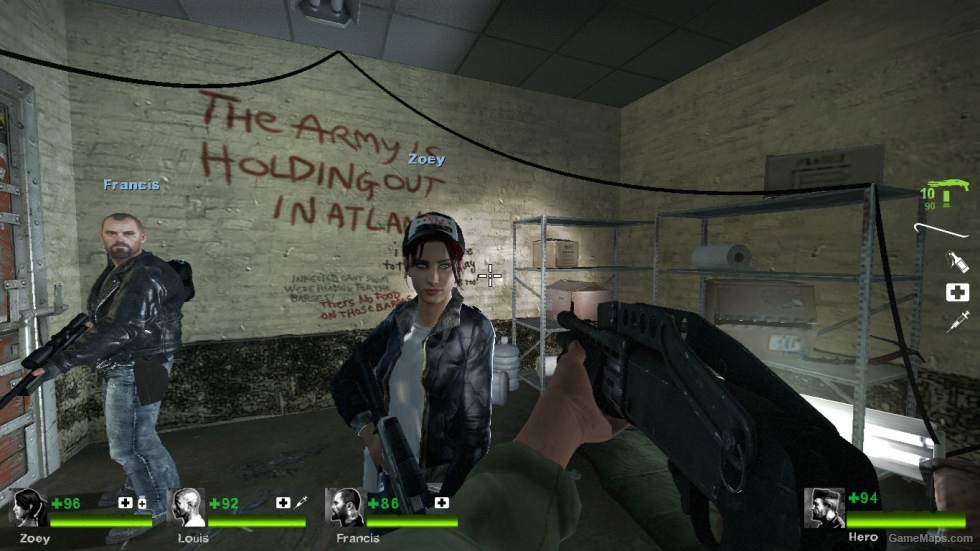 L4D2 White lie Zoey skin Episode 2 part 4