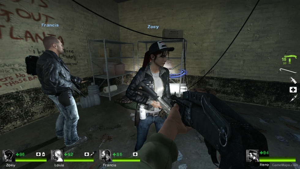 L4D2 White lie Zoey skin Episode 2 part 4