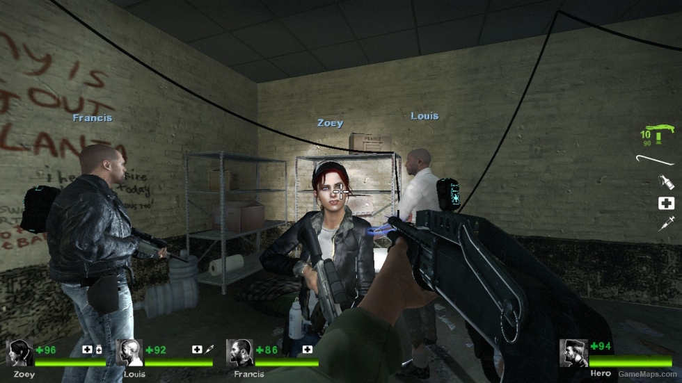 L4D2 White lie Zoey skin Episode 2 part 4