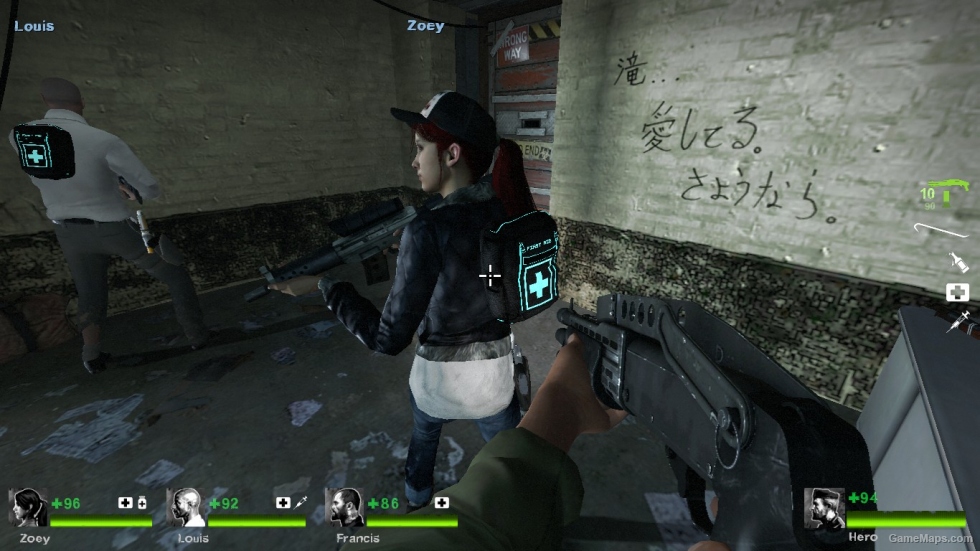 L4D2 White lie Zoey skin Episode 2 part 4