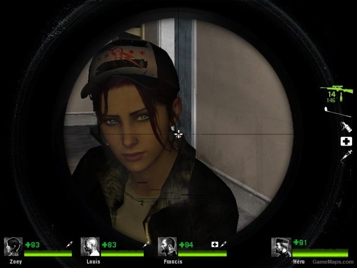 L4D2 White lie Zoey skin Episode 2 part 4