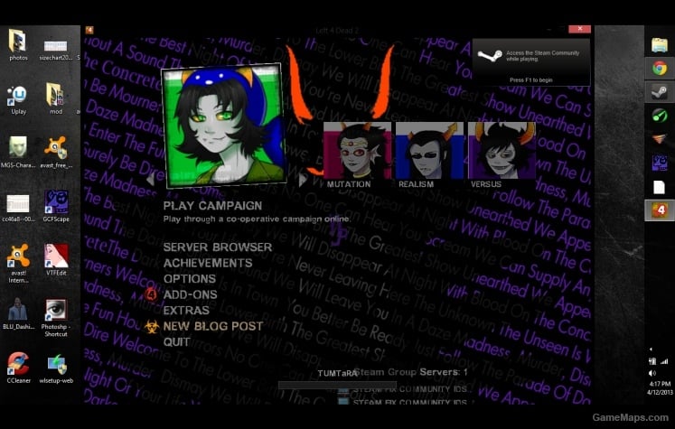 Left4dead2 Homestuck Ultimate Menu mod