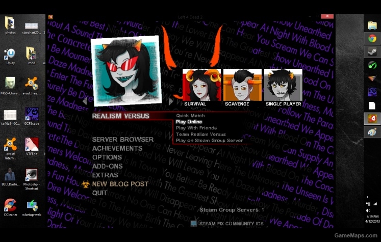 Left4dead2 Homestuck Ultimate Menu mod