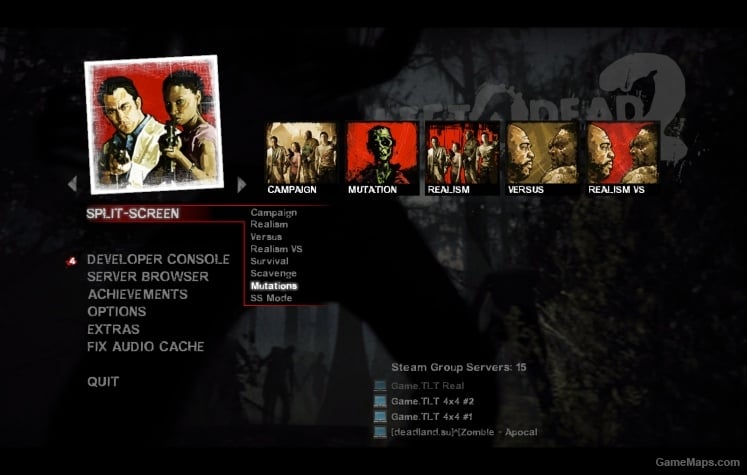 Left 4 Dead 2 Split-Screen MainMenu Mod