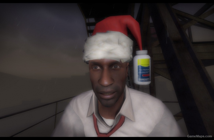 Louis with Christmas Hat