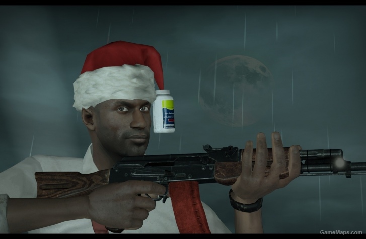 Louis with Christmas Hat