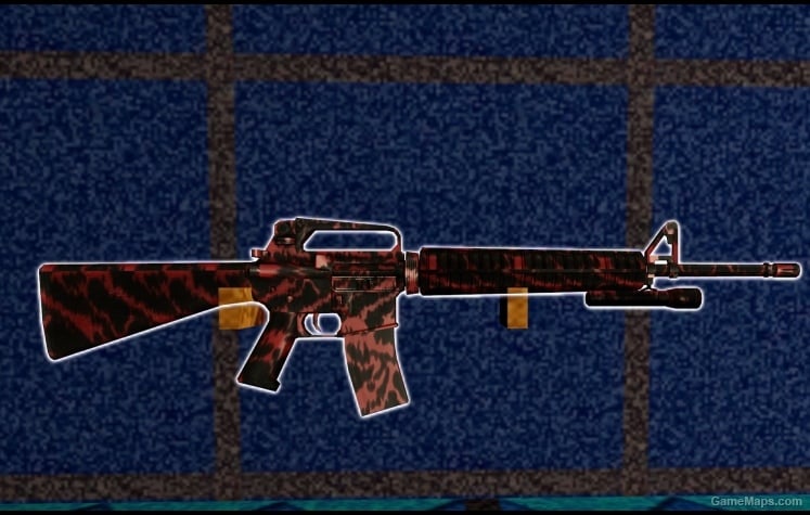 M16 Red Tiger camouflage - World model M16 Red Tiger camouflage