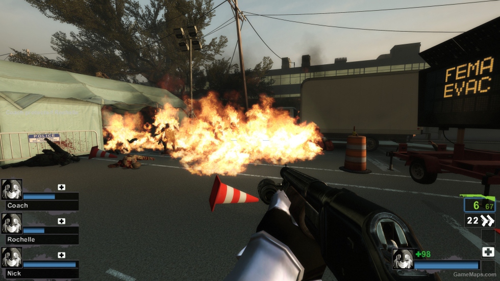 M1897 Trench Gun Dragon Breath From KF2 [chrome shotguns] (request)