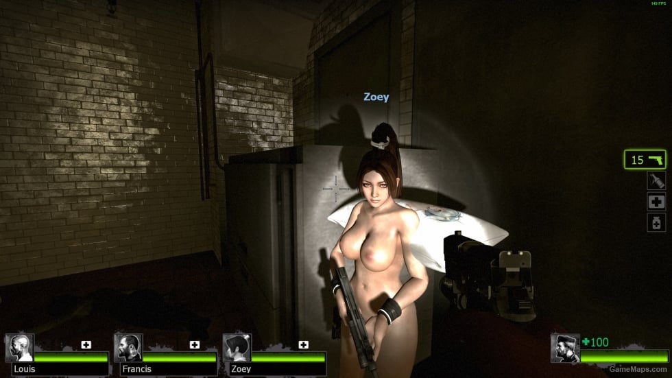 Mai Shiranui nude x Zoey (Left 4 Dead 2) .