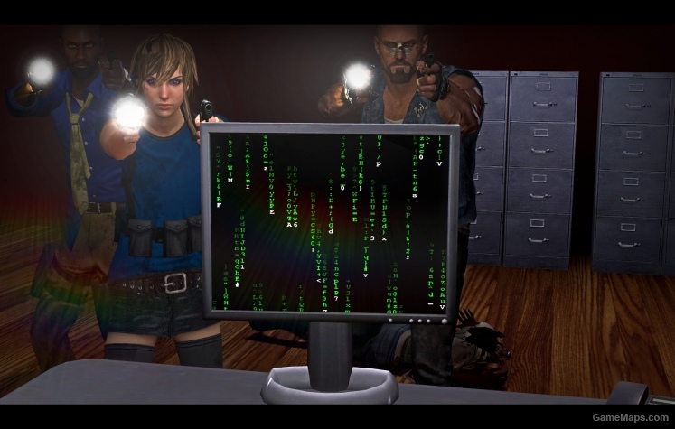 Matrix Code on PC Screen