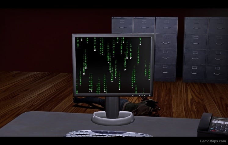 Matrix Code on PC Screen