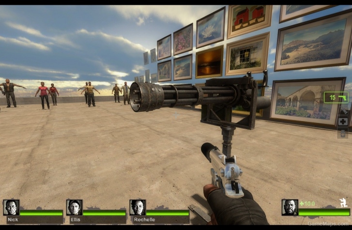Minigun with Flash Suppressor