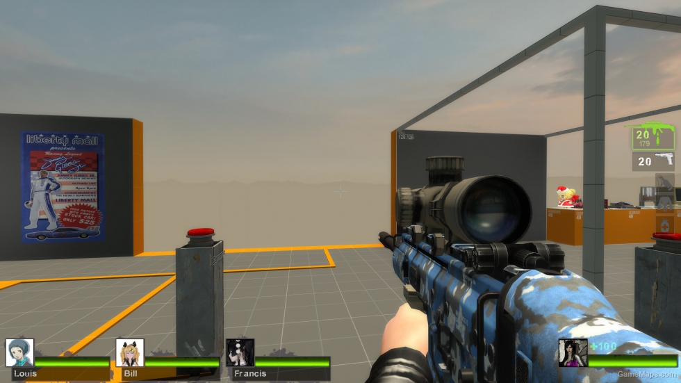 MW2 SCAR-H LB Blue Urban camo (FN MK 17 LB) [Military Sniper Rifle]