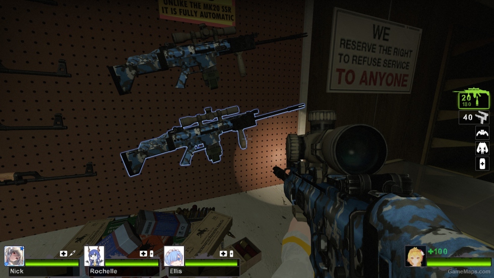MW2 SCAR-H LB Blue Urban camo (FN MK 17 LB) [Military Sniper Rifle]