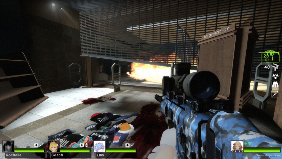 MW2 SCAR-H LB Blue Urban camo (FN MK 17 LB) [Military Sniper Rifle]