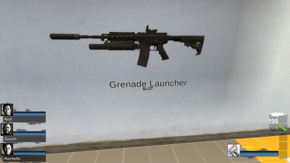 MWR M4A1 M203 v2 (Grenade Launcher) [Sound fix Ver,Secondary slot.request]