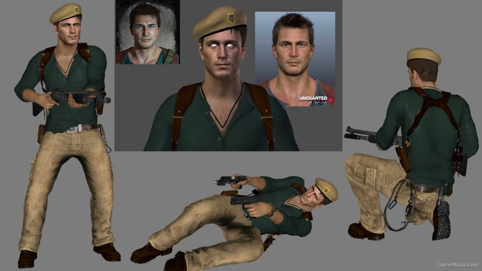 Nathan Drake with Beret (Uncharted 4)