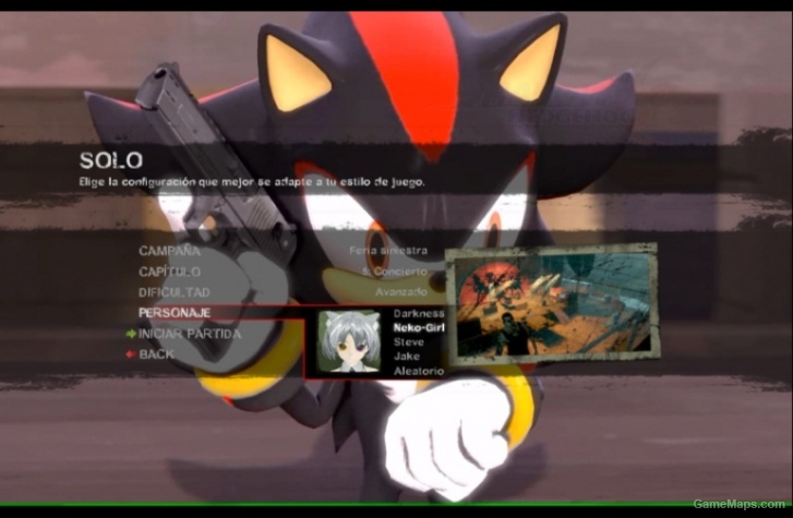 Nekomimi GlaDos replaces Rochelle - Imagen del superviviente del menu;Image menu survivor Nekomimi GlaDos replaces Rochelle