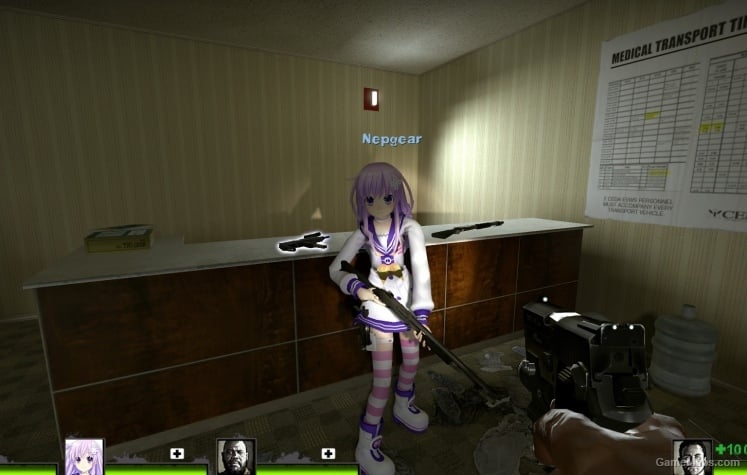 Nepgear - Nepgear with a shotgun Nepgear