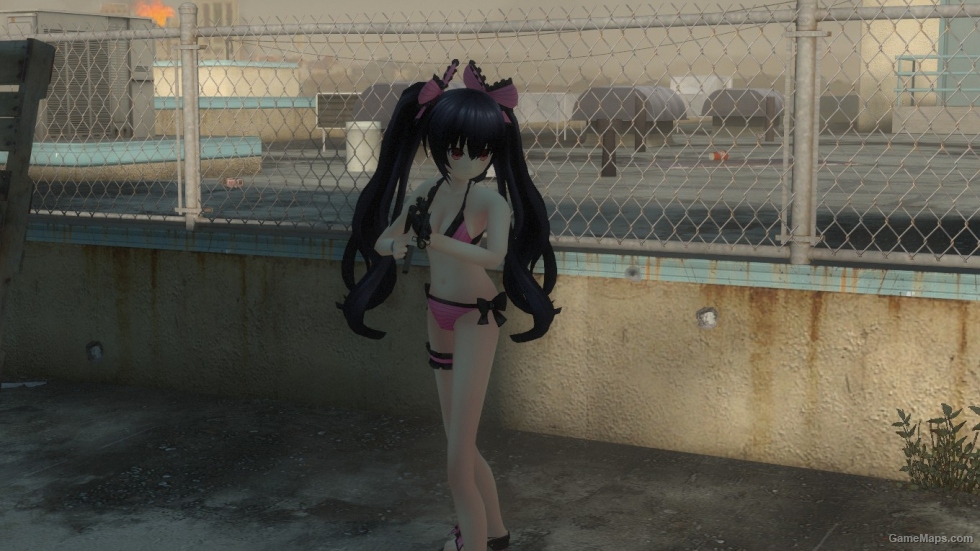 Noire Swimsuit (Neptunia V) (Cassis Rayure)