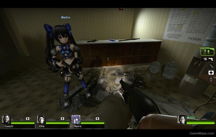 Noire V (Hyperdimension Neptunia Victory) - Third person Noire front Noire V (Hyperdimension Neptunia Victory)