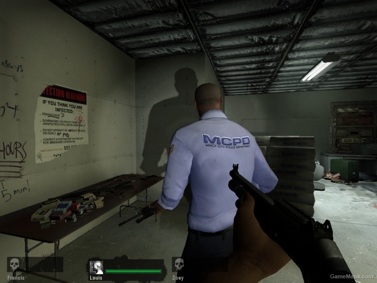 Officer louis with back logo